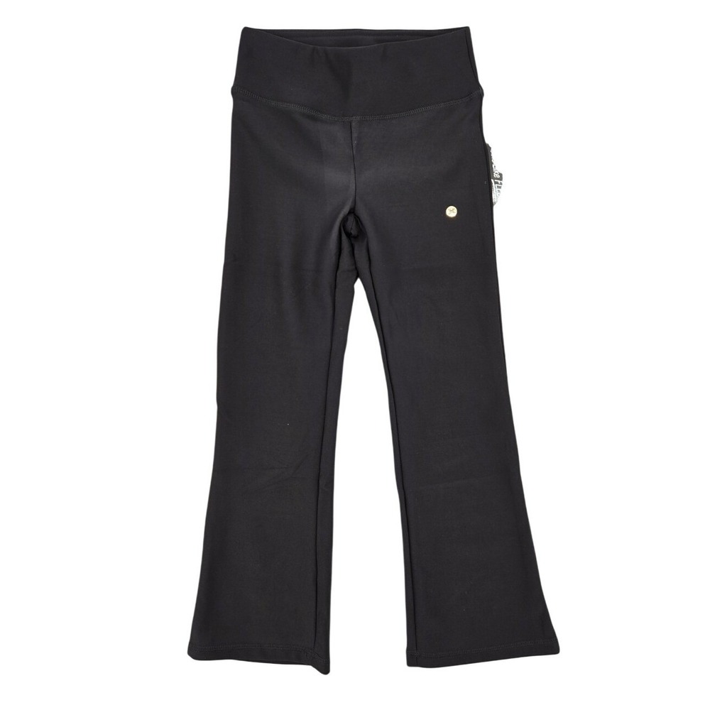 NWT RBX Active‎ Athleisure Girls S 7/8 Black Flare Yoga Pants Wide Leg Athletic
